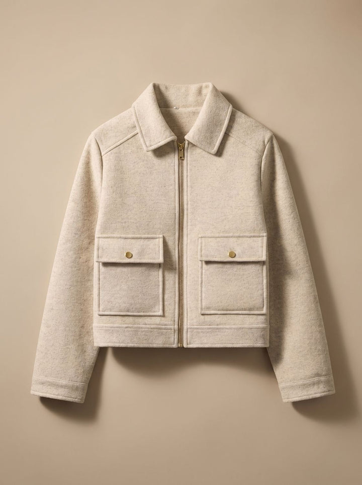 Victoria | High Neck Stand Collar Short Coat