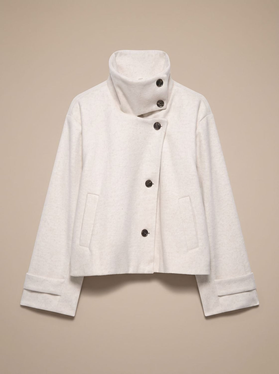 Victoria | High Neck Stand Collar Short Coat