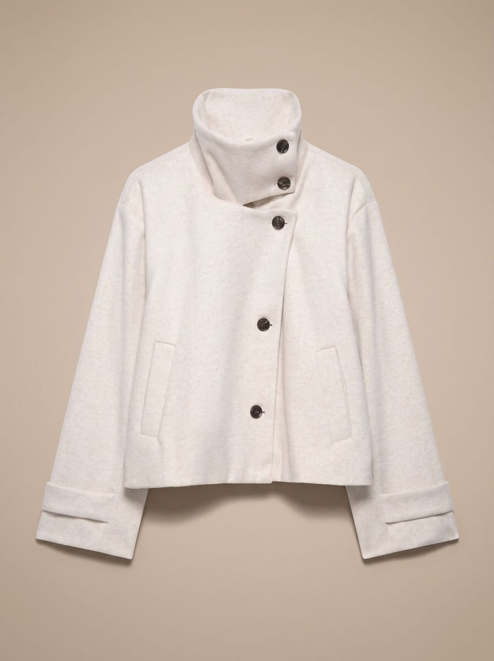Victoria | High Neck Stand Collar Short Coat