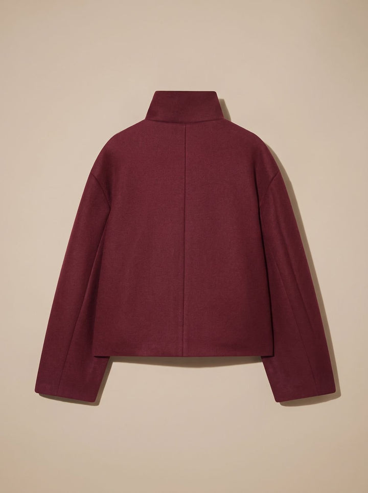 Victoria | High Neck Stand Collar Short Coat