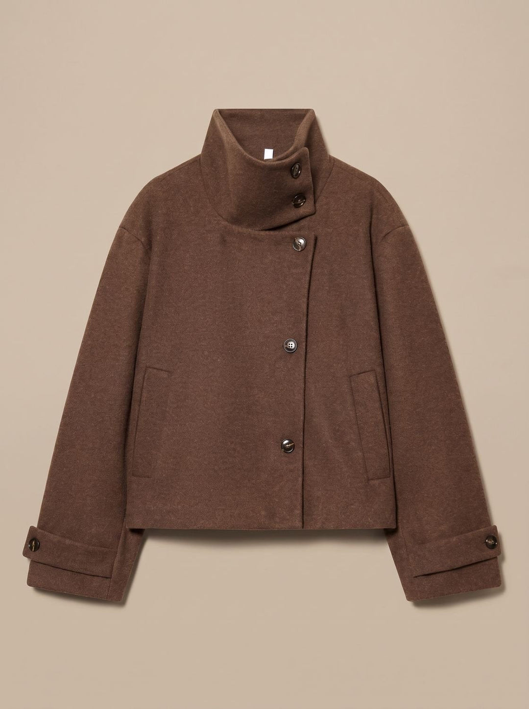 Victoria | High Neck Stand Collar Short Coat